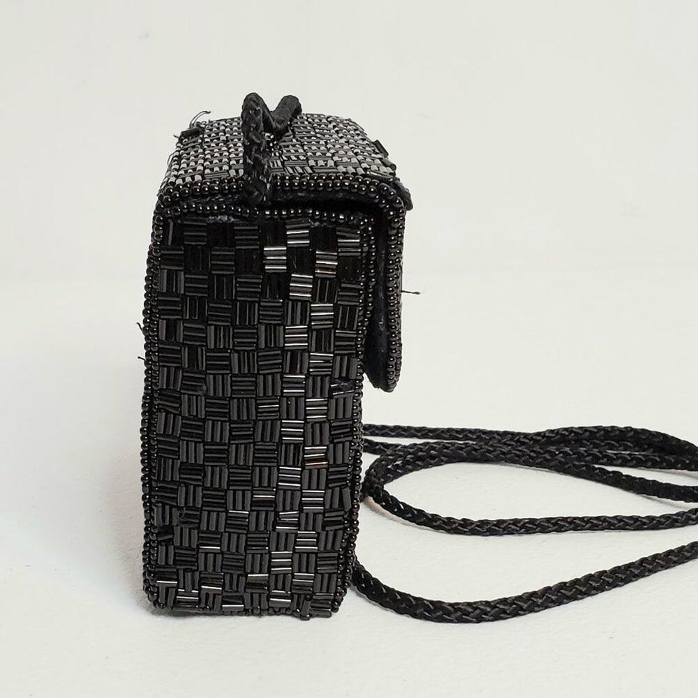 Alfred Sung Square Beaded Formal Evening Shoulder Bag - Picture 3 of 13